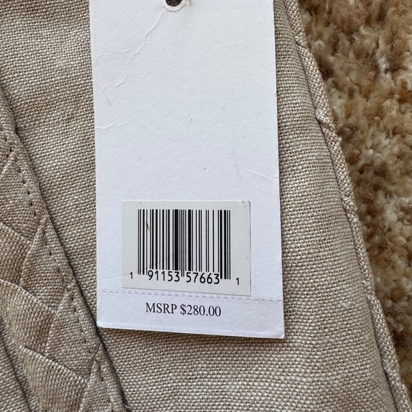 NWT Jason Wu Women's Hook Closure Pockets Straight Leg Linen Pant Beige Sz 4 - Picture 5 of 7